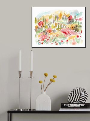 Tuscany Watercolor Landscape 1