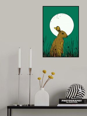 Moonlit Hare Scene
