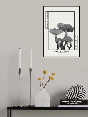 Psychedelic Fly Agarics BW