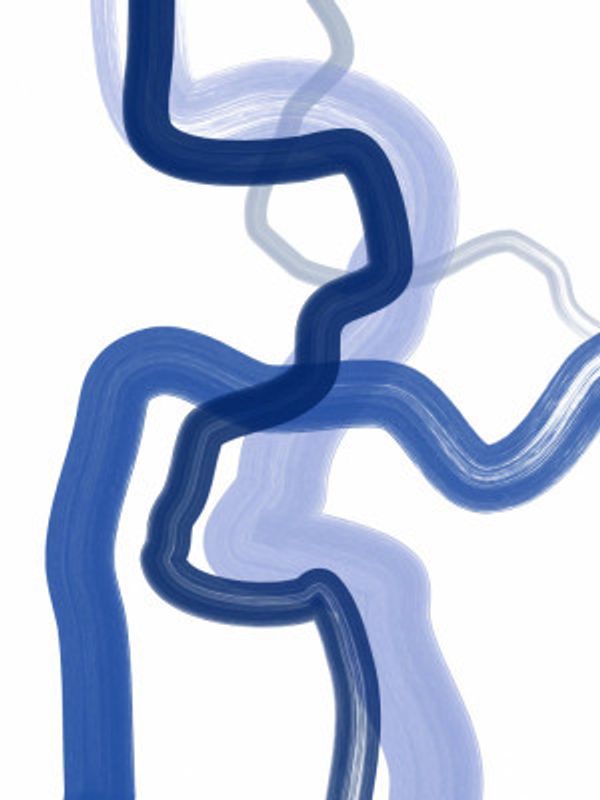 Fluid Blue Brushstrokes
