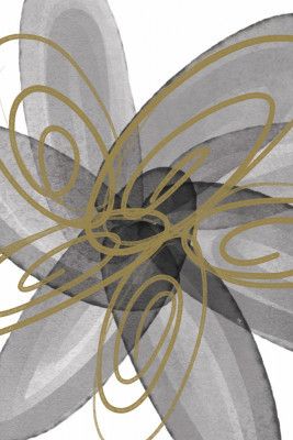 Floral Design with Overlapping Gray Petals