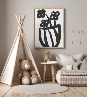 Bold Blossoms in Vase