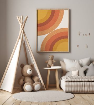 Retro Sunburst Waves