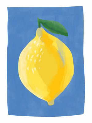 Simplistic Painting of a Lemon