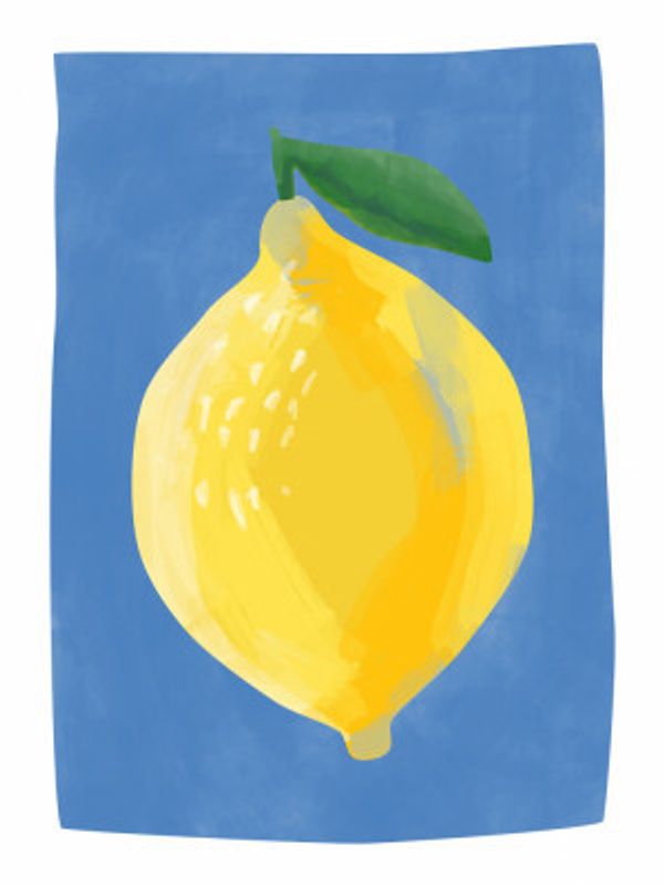 Simplistic Painting of a Lemon