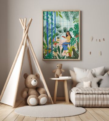 Reading in the plant greenhouse