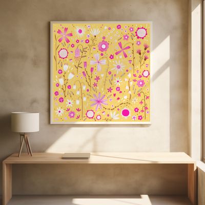 Fresh Flowers Pink And Yellow