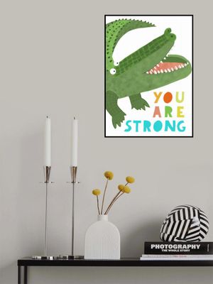 You Are Strong! Funny Alligator with Tail by Artist Carla Daly