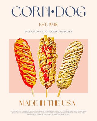 Corn Dog Print