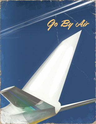 Go By Air Vintage Travel Poster