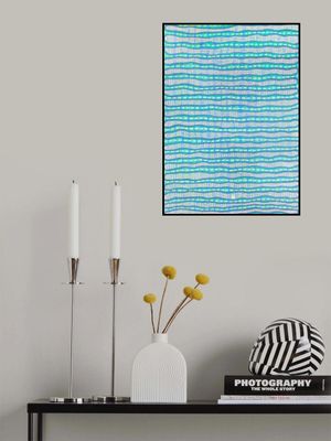 Flowing Aqua Blue Lines