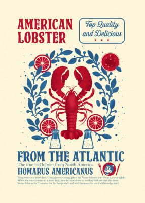 Lobster kitchen print