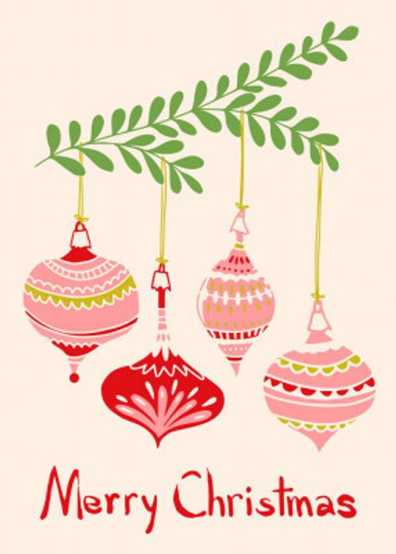Cheerful little Christmas baubles