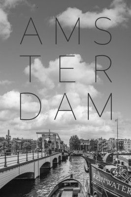 AMSTERDAM Magere Brug | Text &amp; Skyline
