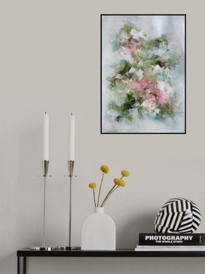 Floral Brushstrokes in Pink and Green