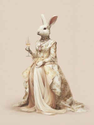 Rabbit In a Haute Couture Dress