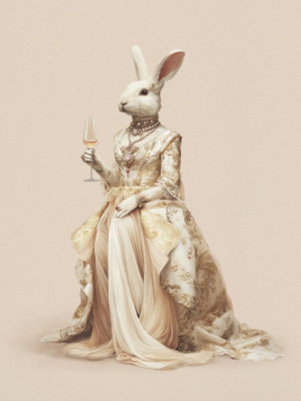 Rabbit In a Haute Couture Dress