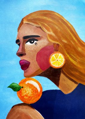 Woman With Orange