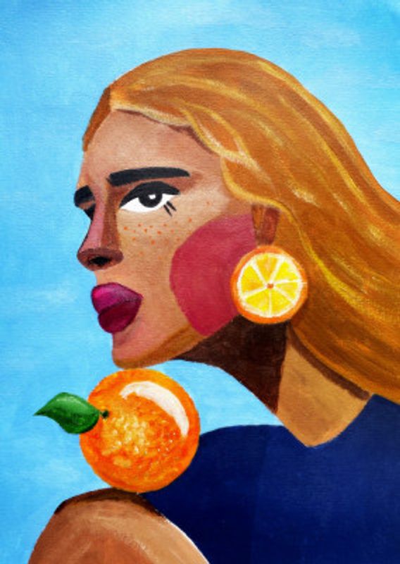 Woman With Orange