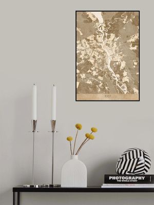 Sepia map of Kiev (pre-war)