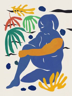 Blue Figure Abstract