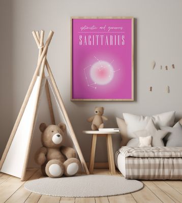 Sagittarius Zodiac Print Art