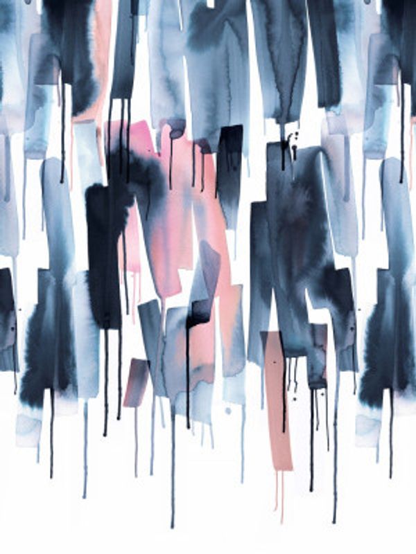 Watery Stripes Navy Pink