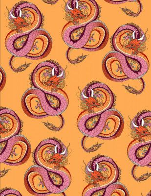 Pink Dragon Pattern