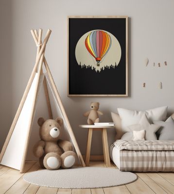 Balloon Over The Forest