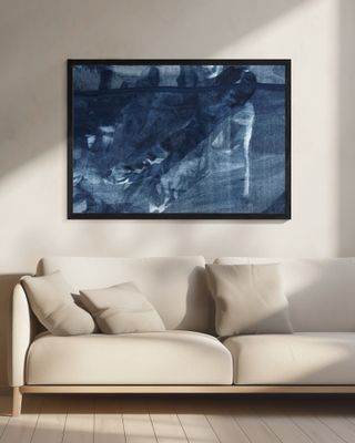 Blue Texture Flowing Vertical Lines