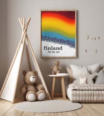 Finland Vintage Style Travel Poster