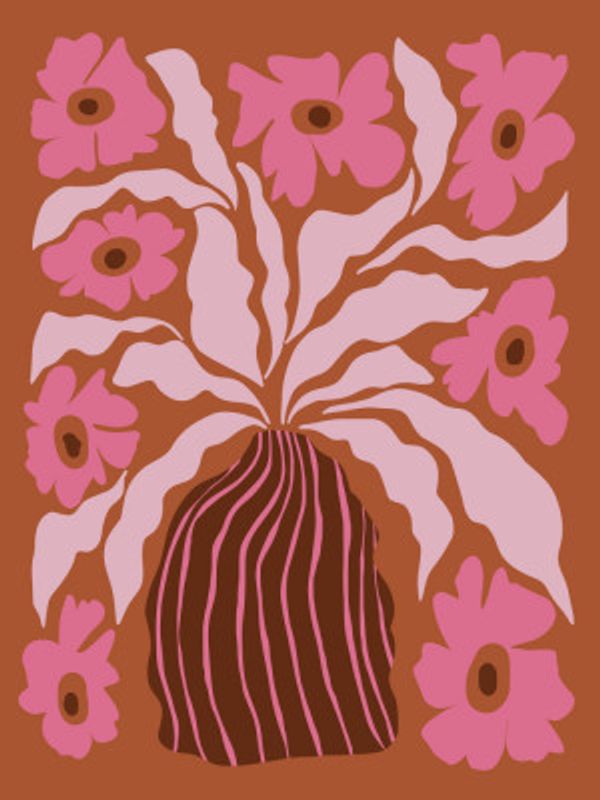 Mid-century blooming pot