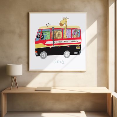 Jungle Animals in a Bus in Lima, Peru by Carla Daly