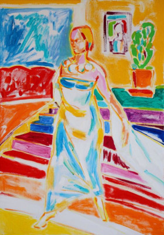 Self Portrait after Gerhard Richter, Tamara Jare, oil on canvas