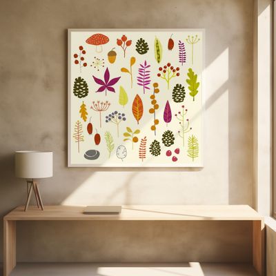 Leaves Pods Berries And Toadstools