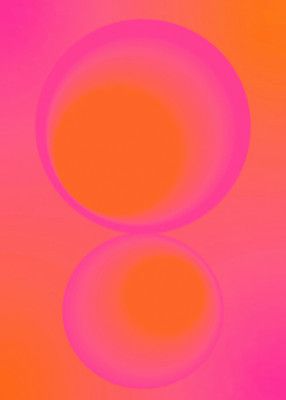 Circles in Bright Pink and Orange Hues