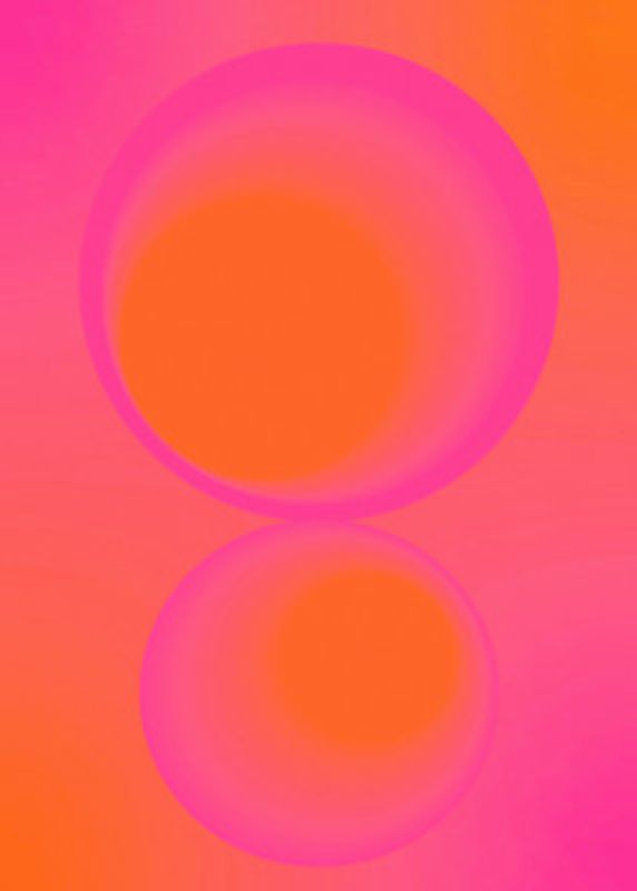 Circles in Bright Pink and Orange Hues