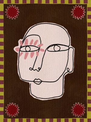 Minimalist Line Drawing Of A Face