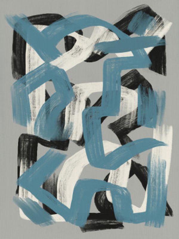 Dry brush abstract in grey