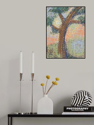 Tree Landscape with Swirling Pattern