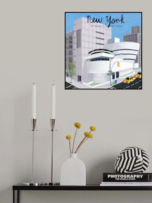 New York City Museum with Yellow Cabs by Artist Carla Daly