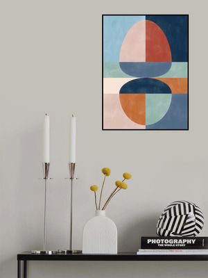 Overlapping Semi-Circles In Earthy Tones