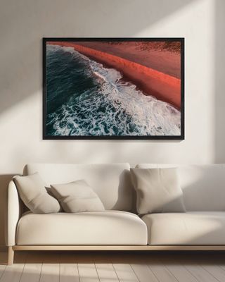 Turquoise Ocean Waves Meeting A Sunlit