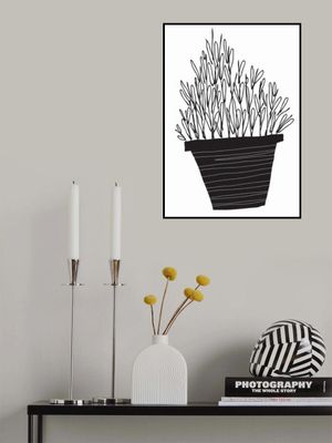 Vase With Abstract Daisy Flowers