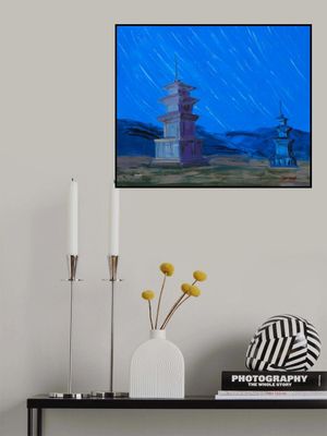 Threestory stone pagoda at Gamsansa Temple Site in Gyeongju Korea