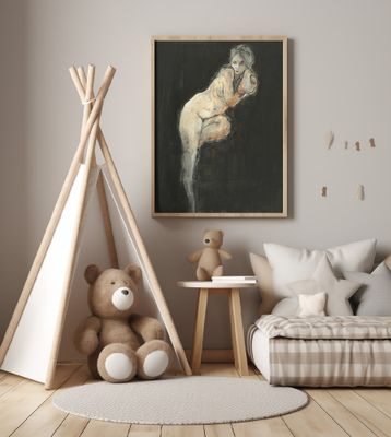 Nude Figure in a Dynamic Pose