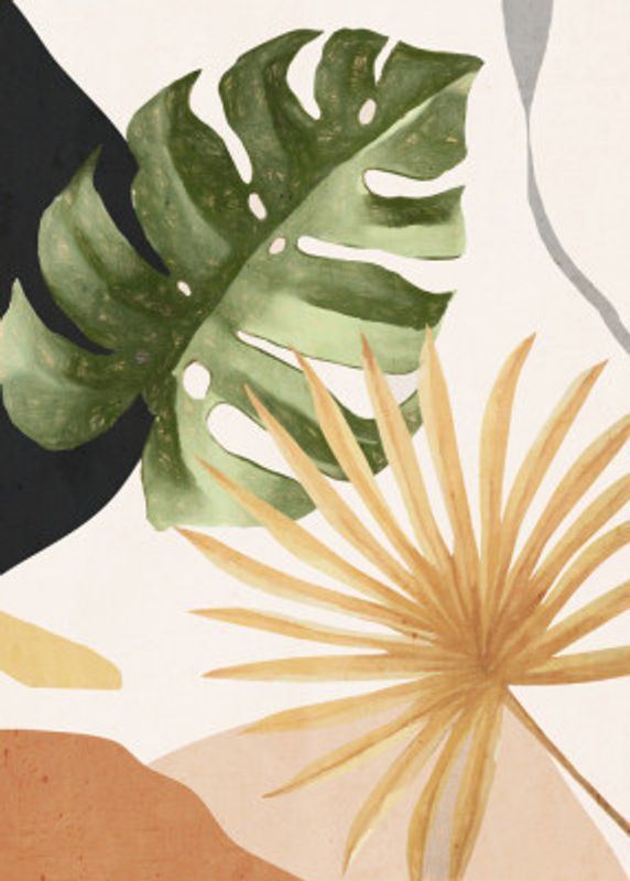 Abstract Art Tropical Leaves 22