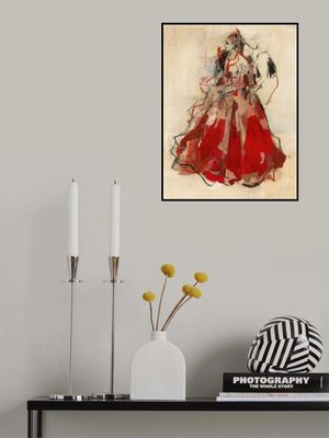 Woman in a Vibrant Red Dress