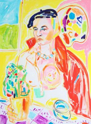 Self Portrait After Dick Ket, Tamara Jare, oil on canvas, 2024