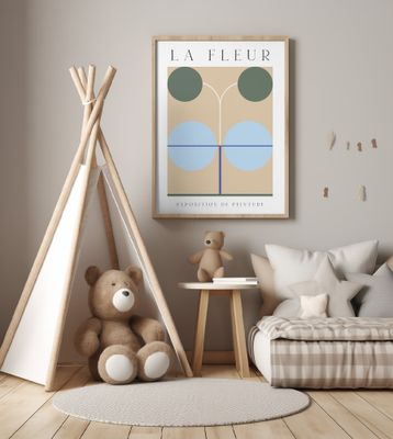 La Fleur Geometric Flowers Poster Set 11